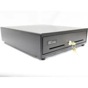 Cajon de Dinero Ec Line Junior Ec-G5100-Ii Negro Compartimentos 4 Billetes 8 Monedas RJ11