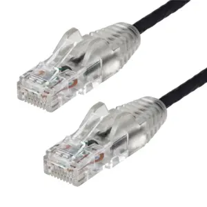 CABLE DE 30CM DE RED ETHERNET CAT6 DELGADO SIN ENGANCHES - CABLE DE RED SNAGLESS - NEGRO - STARTECH.COM MOD. N6PAT1BKS
