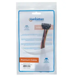Cable Alimentacion Manhattan 354554 Corriente Int HDD SATA 1m 2H