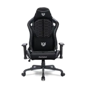 Silla Gamer Balam Rush Thunder Max V7, Tela Nylon Transpirable, Reposabrazos Reposa Pies Cojin Lumbar, 140, 150KG, Negro