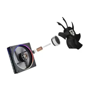 ENFRIAMIENTO DE AIRE DISIPADOR GAMER BALAM RUSH HELIUX PRO HEX75 / DISPLAY PARA MONITOREO + RGB / 6 PIPAS / TDP 270 W / 74.27 CFM / COMPATIBILIDAD AMD + INTEL / NEGRO / BR-941945