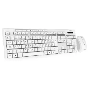 KIT ACTECK CREATOR PRIME MK255 / TECLADO Y MOUSE / INALAMBRICO / USB DONGLE / WINDOWS / ESPAÑOL / MEMBRANA / 105 TECLAS / MULTIMEDIA / OPTICO / 1600 DPI AJUSTABLE / 4 BOTONES / BLANCO / AC-941785