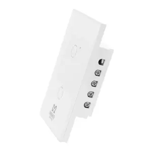 Apagador Inteligente de Pared Mirati de 2 Apagadores Touch WiFi 2.4Hz Bluetooth, Compatible con Android E Ios