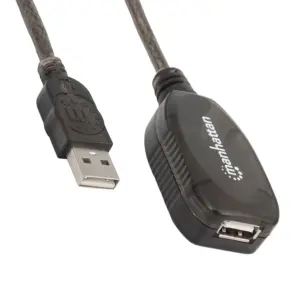 CABLE USB,MANHATTAN,150958, V2.0 EXT. ACTIVA 20.0M NEGRO