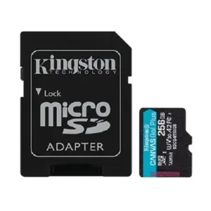 MEMORIA FLASH MICRO SD KINGSTON SDXC CANVAS GO PLUS 256GB 200MB/S UHS-I U3 V30 C/ADAPTADOR (SDCG4/256GB)