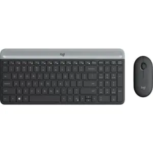 TECLADO Y MOUSE LOGITECH MK470 SLIM INALAMBRICO RECEPTOR USB (ESPAÑOL) NEGRO