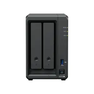 NAS Synology Ds725+ 2 Bahías Núcleo Doble Hasta 3.1 GHz 1 Pto LAN Giga 1 Pto LAN 2.5Gbe-4 GB DDR4 Hot-Swap-Soporta 40 TB