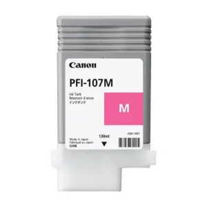 TANQUE DE TINTA CANON PFI-107 M MAGENTA,COMPATIBLE PRO-2000,PRO-4000,PR0-6000,PRO-4000S,PRO-6000S,PRO-2100,PRO-4100,PR0-6100,PRO-4100S,PRO-6100S,CAPACIDAD 130 ML