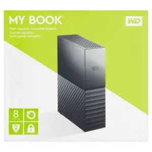 DISCO DURO EXTERNO WD MY BOOK 8TB 3.5 ESCRITORIO USB3.0 NEGRO WINDOWS MAC BACKUP ENCRIPTACION WDBBGB0080HBK-NESN