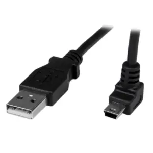 CABLE ADAPTADOR 1M USB A MACHO A MINI USB B MACHO ACODADO EN NGULO HACIA ARRIBA PARA TELFONOS TABLETS DISPOSITIVOS MVILES - STARTECH.COM MOD. USBAMB1MU