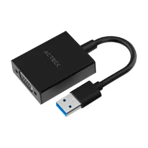 Adaptador Acteck Shift Plus AV410, Video USB 3.0, USB a VGA, Macho a Hembra, Negro, Ac-937108