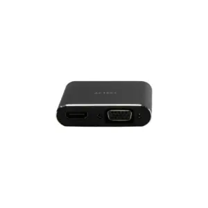 Adaptador Acteck Shift Plus AV420, USB C HDMI VGA, 4K, 10 Cm, Negro, Ac-934657