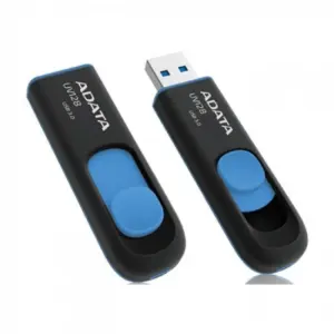 MEMORIA ADATA 128GB USB 3.2 UV128 RETRACTIL NEGRO-AZUL (AUV128-128G-RBE)