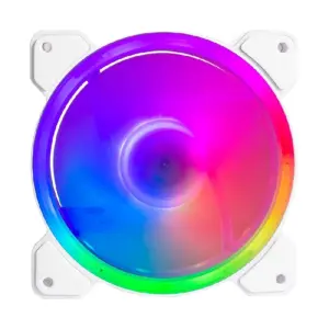 VENTILADOR PARA PC BALAM RUSH EOLOX BLAZE EX50W / FLUJO DE AIRE 30.71 CFM / SILENCIOSO 221 DB / VELOCIDAD 1200 RPM / PINES 3 MACHO Y HEMBRA / BLANCO  /  AURA RGB / BR-938075