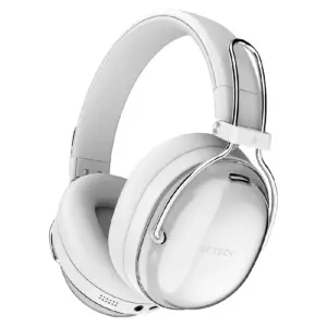 AUDIFONOS ACTECK LUXE PURE HP730 / DIADEMA / INALAMBRICOS BT 5.4 / BATERIA 75 HRS / 20 HZ A 20 KHZ / CANCELACION ACTIVA DE RUIDO / MICROFONO OMNIDIRECCIONAL / MEMORY FOAM / BLANCO / AC-940887