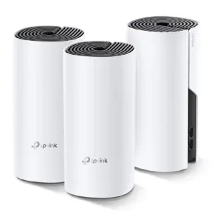 Router Deco E4(3-Pack, AC1200, Dual Band, WiFi Mesh, 2 Puertos Wan-LAN 10-100MBPS