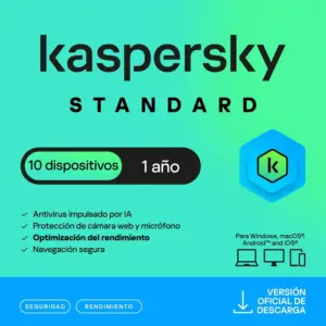 ESD KASPERSKY STANDARD 10 DISP 1 AñO