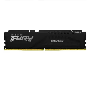 MEMORIA RAM KINGSTON DIMM DDR5 8GB 5200MT/S FURY BEAST BLACK CL40 288PIN 1.25V C/DISIPADOR DE CALOR P/PC/GAMER/ALTO RENDIMIENTO KF552C40BB-8