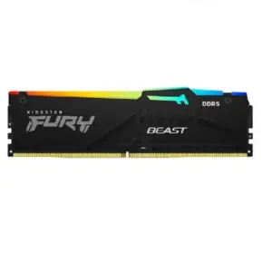 MEMORIA RAM KINGSTON DIMM DDR5 16GB 6000MT/S FURY BEAST BLACK EXPO RGB CL36 288PIN 1.35V C/DISIPADOR DE CALOR P/PC/GAMER/ALTO RENDIMIENTO KF560C36BBE2A-16
