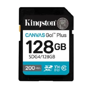 MEMORIA FLASH SD KINGSTON SDXC CANVAS GO PLUS 128GB 200MB/S C10 UHS-I U3 V30 (SDG4/128GB)