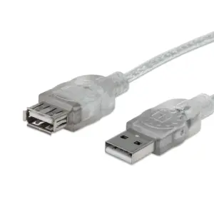 CABLE USB,MANHATTAN,340496, V2.0 EXT. 3.0M PLATA
