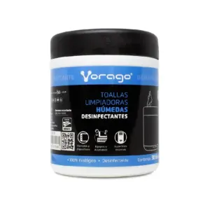 TOALLAS HUMEDAS DESINFECTANTES VORAGO CLN-107 BOTE 30PZ