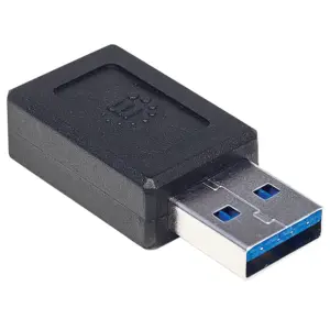 Adaptador Manhattan 354653 USB-C V2.0 Am-Ch Negro