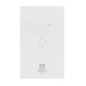 Apagador Inteligente de Pared Mirati de 1 Apagador Touch WiFi 2.4Hz Bluetooth, Compatible con Android E Ios