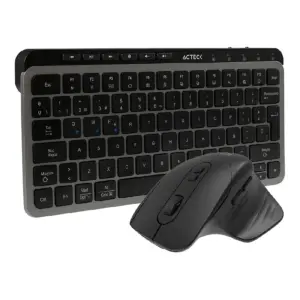 KIT ACTECK CREATOR KREA MK750 / TECLADO Y MOUSE / INALAMBRICO DUAL / MULTIDISPOSITIVO / RECARGABLE / DONGLE BT / 65 / WIN - MAC / ESPAÑOL / 118 TECLAS / 2000 DPI / OPTICO / NEGRO-GRIS / AC-940177