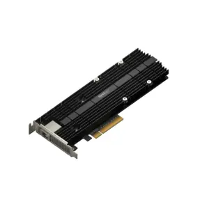 TARJETA SYNOLOGY PCIE 3.0 X8 1 PUERTO DE 10G BASE-T Y 2 RANURAS SSD NVME M.2 2280/22110, TODO EN UNO PARA ACELERAR EL RENDIMIENTO