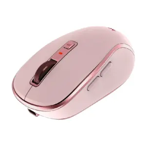 MOUSE ACTECK OPTIMIZE TRIP PRO MI580 / INALAMBRICO / 1600 DPI AJUSTABLE / 6 BOTONES SCROLL / RECARGABLE / DUAL DONGLE USB 2.4 GHZ 2 BLUETOOTH / WIN MAC ANDROID / ROSA / AC-939614