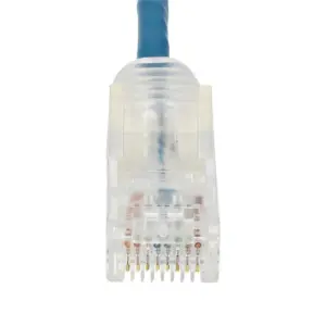 CABLE DE 30CM DE RED ETHERNET CAT6 DELGADO SIN ENGANCHES - CABLE DE RED SNAGLESS - AZUL - STARTECH.COM MOD. N6PAT1BLS