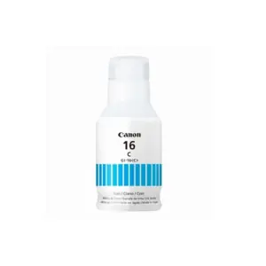 BOTELLA DE TINTA CANON GI-16 CYAN,RENDIMIENTO 9,000 PAGINAS,COMPATIBLE MAXIFY GX7010,MAXIFY GX6010,MAXIFY GX5010