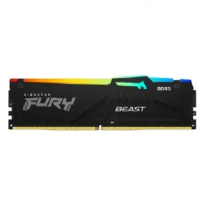 MEMORIA RAM KINGSTON DIMM DDR5 16GB 6400MT/S FURY BEAST BLACK EXPO RGB CL32 288PIN 1.4V C/DISIPADOR DE CALOR P/PC/GAMER/ALTO RENDIMIENTO KF564C32BBEA-16