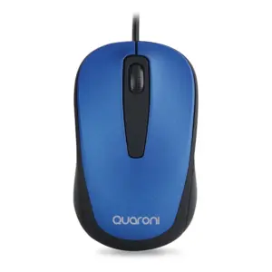 MOUSE OPTICO QUARONI ALAMBRICO COLOR AZUL 1200 DPI