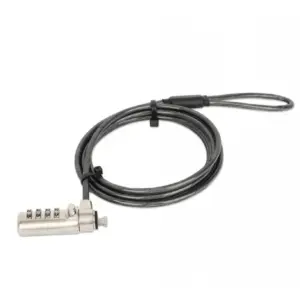 CANDADO LAPTOP NANO, MANHATTAN, 440493, COMBINACIÓN 1.8MTS GRIS