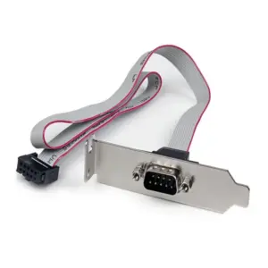 Adaptador de 0.4M Header Cabezal Bracket Serie Serial DB9 RS232 a Idc 10 Pines Placa Base Perfil Bajo Startech.com Mod PLATE9M16LP
