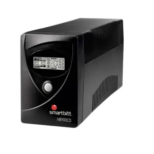 NO-BREAK INTERACTIVO  SMARTBITT  SBNB900LCD   900VA/450W, CLAVIJA NEMA 5-15P, 6 CONTACTOS TIPO NEMA 5-15R CON RESPALDO DE BATERIAS, REGULACION Y SUPRESION DE PICOS,  PUERTO USB Y LCD