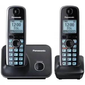 Teléfono Panasonic KX-TG4112ME Inalámbrico Base Handset Pantalla LCD 1.8 Color Azul Teclado Iluminado Altavoz 50 Numero en