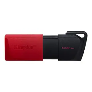 MEMORIA FLASH USB KINGSTON DATA TRAVELER EXODIA M 128GB GEN 1 3.2 C/TAPA MVIL NEGRO ROJO DTXM/128GB