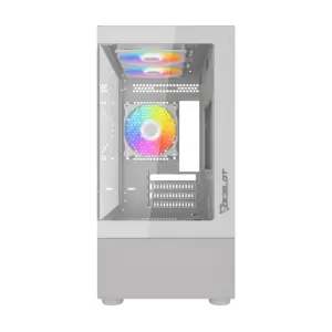 GABINETE OCELOT GAMING GLASS EW7 / MINI TOWER / M-ATX, ITX / PANEL LATERAL Y FRONTAL DE CRISTAL TEMPLADO/ INCLUYE 3 VENTILADORES / ENFRIAMIENTO LIQUIDO HASTA 240MM / GPU HASTA 315MM / COLOR BLANCO