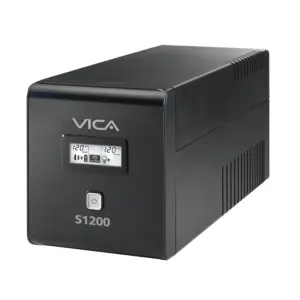 NO BREAK UPS VICA S1200 1200VA/600W 10 TOMAS NEMA5-15R (5/5) RJ11/45 PANTALLA LCD 3 AÑOS DE GARANTIA