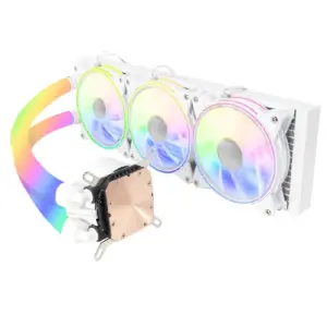 Enfriamiento Liquido Ocelot Gaming Polar Wave 360 White, 360mm, Argb, 70 Cfm, 1800 Rpm, 32 Db, Intel y AMD, Color Blanco