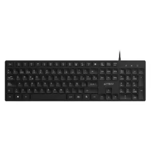 TECLADO ACTECK VANTAGE AERO TA545 / ALAMBRICO USB / MULTIMEDIA / ESPAÑOL / 105 TECLAS / WINDOWS / MEMBRANA / NEGRO / AC-943475