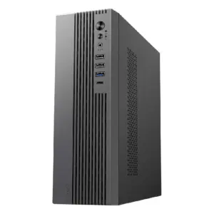 GABINETE ACTECK ONEX GS450 / MINI TORRE SLIM / MICRO ATX - MINI ITX / LECTOR SD / DOBLE POSICION / FUENTE DE PODER FLEX ATX 400 W / 5 AÑOS DE GARANTIA / FULL METAL / NEGRO / AC-943086
