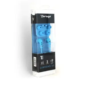 AUDIFONOS VORAGO EP-103 AZUL 3.5MM