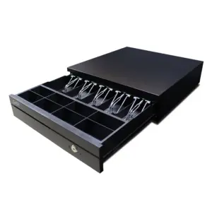 Cajon de Dinero Ghia GCD581, Acero, 5 Billetes, 8 Monedas, RJ11, Negro