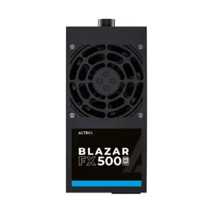 FUENTE DE PODER ACTECK BLAZAR FX500 / TFX / 500 W / UVP - OVP - OPP - SCP / NO MODULAR / ATX 24 PINES - ATX12V 4+4 - 2 PUERTOS SATA - 2 MOLEX / NEGRO / ES-05002T