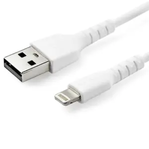 CABLE DE CARGA DE 1M USB A LIGHTNING - CABLE LIGHTNING CERTIFICADO MFI APPLE - CABLE LIGHTNING DE SERVICIO PESADO - BLANCO - STARTECH.COM MOD. RUSBLTMM1M