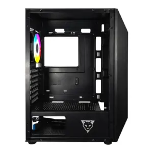 GABINETE OCELOT GAMING POLYGON-E5 / MID TOWER / ATX, M-ATX, ITX / PANEL LATERAL DE CRISTAL TEMPLADO Y FRONTAL EN MESH / INCLUYE 4 VENTILADORES / ENFRIAMIENTO LIQUIDO HASTA 240MM / GPU HASTA 295MM / COLOR NEGRO